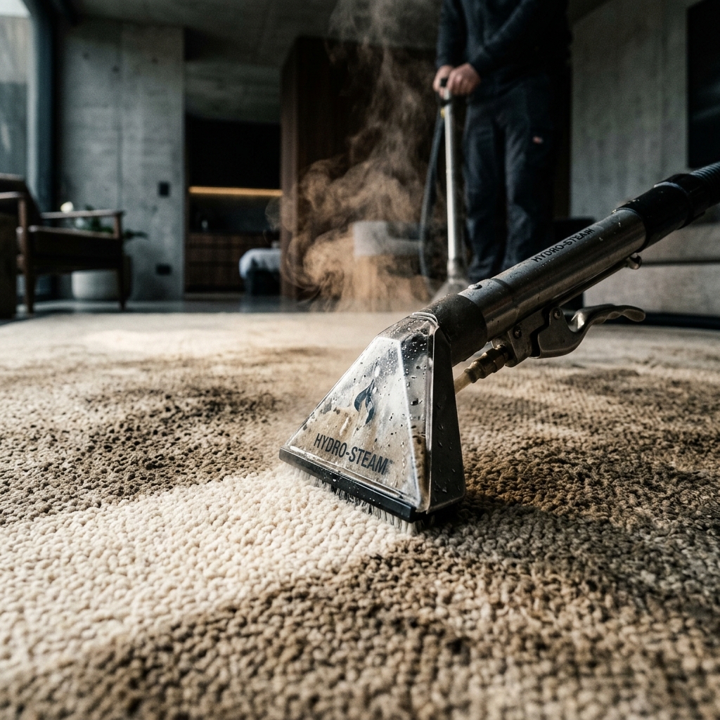 Carpetix steam carpet cleaning in action